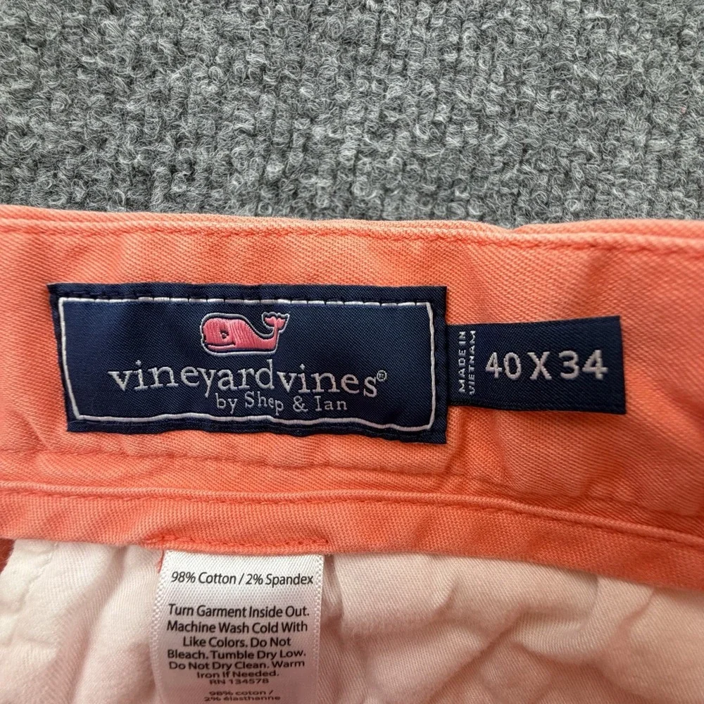Vineyard Vines Salmon Chino‎ Pants Men 40x34 Stretch Cotton Preppy